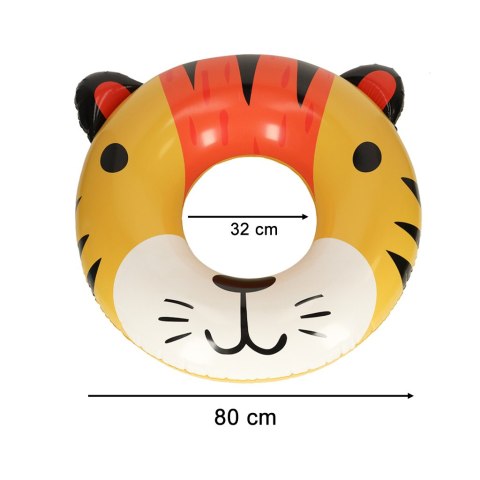 Kółko do pływania koło dmuchane kółko plażowe tygrysek 80cm max 60kg
