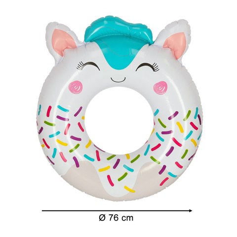 INTEX 59266 Kółko do pływania koło dmuchane ponton plażowy jednorożec max 40kg 76 cm