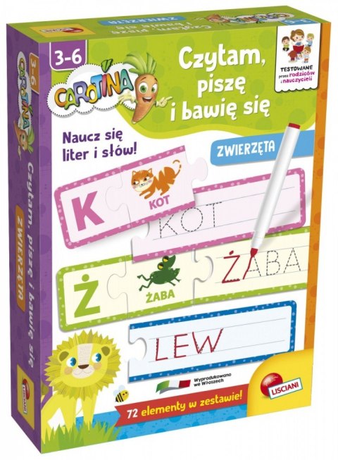 Zestaw edukacyjny Carotina Czytam, piszę i bawię się - Zwierzęta Lisciani Zestaw edukacyjny Carotina Czytam, piszę i bawię się - Zwierzęta Lisciani