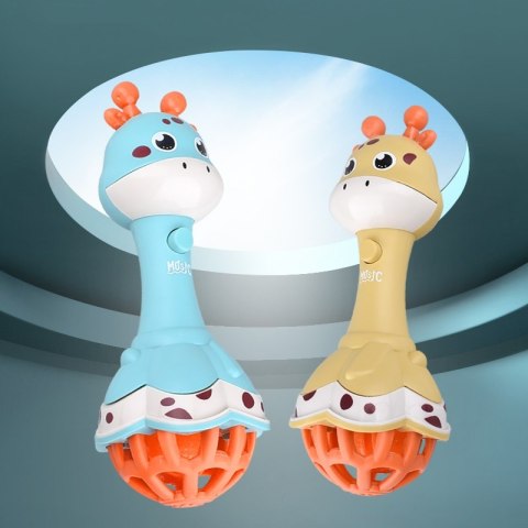 Woopie Baby WOOPIE BABY Grzechotka Żyrafka Sensoryczna Gryzak z Muzyką Montessori 1 szt.