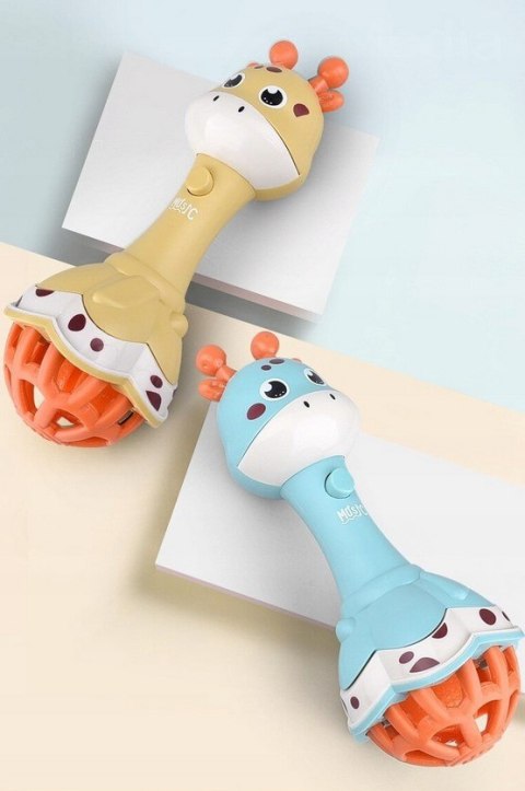 Woopie Baby WOOPIE BABY Grzechotka Żyrafka Sensoryczna Gryzak z Muzyką Montessori 1 szt.