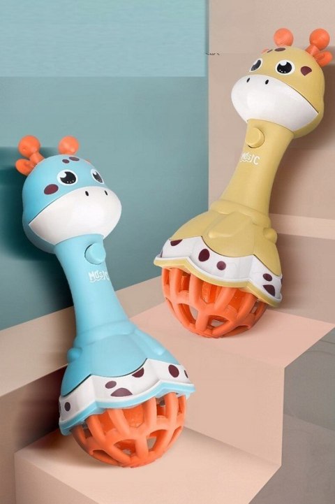 Woopie Baby WOOPIE BABY Grzechotka Żyrafka Sensoryczna Gryzak z Muzyką Montessori 1 szt.
