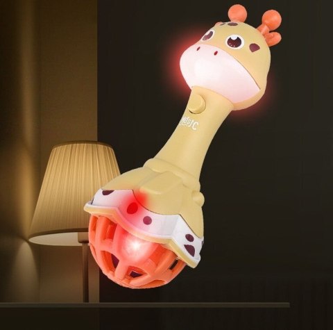 Woopie Baby WOOPIE BABY Grzechotka Żyrafka Sensoryczna Gryzak z Muzyką Montessori 1 szt.