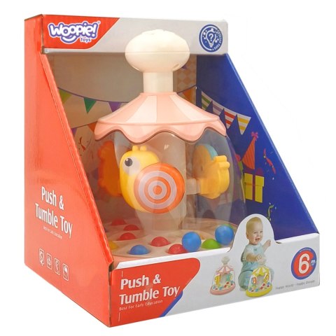 Woopie Baby WOOPIE BABY Kolorowe Zwierzątka Różowy Bączek z Kulkami Karuzela