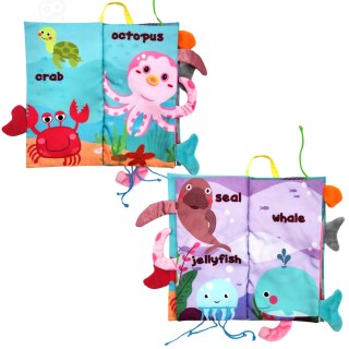 Woopie Baby WOOPIE BABY Książeczka z Ogonkami Zwierząt Morskich Materiałowa