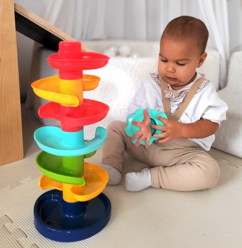 Woopie Baby WOOPIE BABY Kulodrom Tor Kulkowy Zestaw Spirala + 2 Kulki