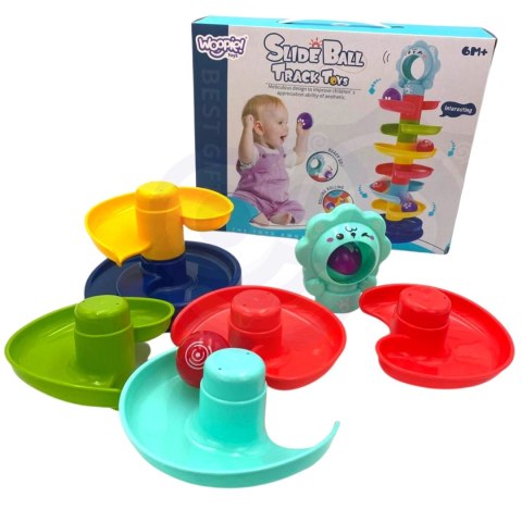 Woopie Baby WOOPIE BABY Kulodrom Tor Kulkowy Zestaw Spirala + 2 Kulki