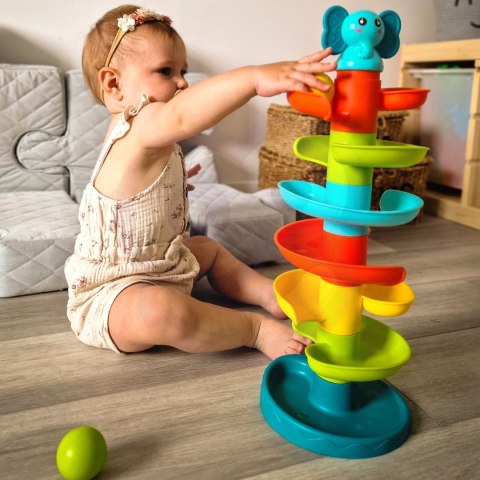 Woopie Baby WOOPIE BABY Kulodrom Tor Kulkowy Zestaw Spirala + 3 Kulki