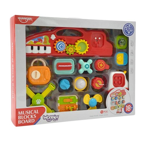 Woopie Baby WOOPIE BABY Montessori Tablica Manipulacyjna Kolorowy Panel Aktywności