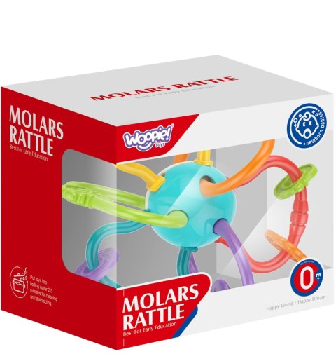 Woopie Baby WOOPIE BABY ZABAWKA SENSORYCZNA GRZECHOTKA GRYZAK 2w1