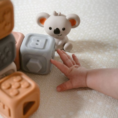 Woopie WOOPIE BABY Zestaw Edukacyjna Piramdka Klocki Sensoryczne 2w1 Gryzak Cyferki
