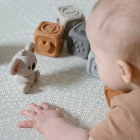 Woopie WOOPIE BABY Zestaw Edukacyjna Piramdka Klocki Sensoryczne 2w1 Gryzak Cyferki