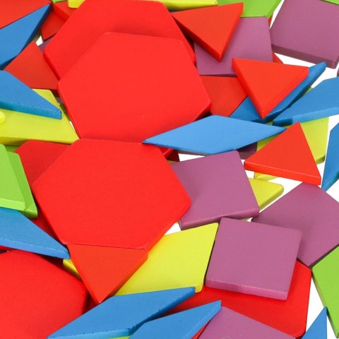 Puzzle drewniane układanka montessori kolorowa mozaika kształty 155 elementów Puzzle drewniane układanka montessori kolorowa mozaika kształty 155 elementów
