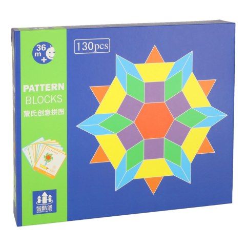Puzzle drewniane układanka montessori kolorowa mozaika kształty 155 elementów Puzzle drewniane układanka montessori kolorowa mozaika kształty 155 elementów