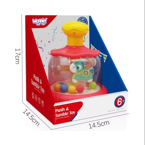 Woopie Baby WOOPIE BABY Kolorowe Koniki Niebieski Bączek Karuzela z Kulkami