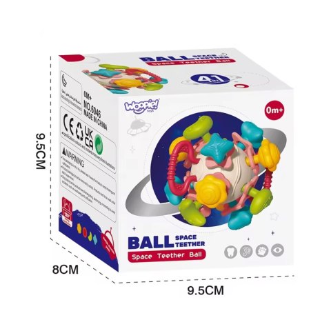 Woopie Baby WOOPIE BABY Miękka Grzechotka 4w1 Gryzak Zabawka Sensoryczna dla Niemowląt 0m+