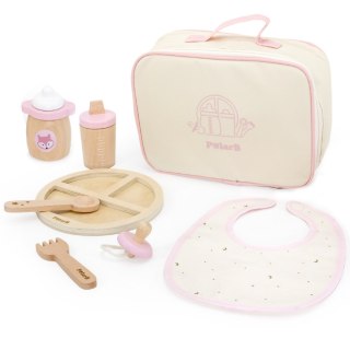 Viga Toys VIGA PolarB Drewniany Zestaw do Karmienia Lalki Torba - z Butelką i Śliniaczkiem