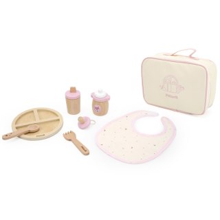 Viga Toys VIGA PolarB Drewniany Zestaw do Karmienia Lalki Torba - z Butelką i Śliniaczkiem