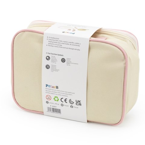 Viga Toys VIGA PolarB Drewniany Zestaw do Karmienia Lalki Torba - z Butelką i Śliniaczkiem