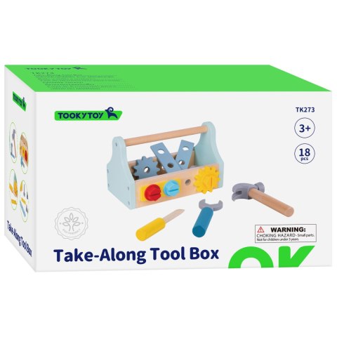 Tooky Toy TOOKY TOY Drewniana Skrzynka z Narzędziami Zestaw 18 el. Tooky Toy TOOKY TOY Drewniana Skrzynka z Narzędziami Zestaw 18 el.