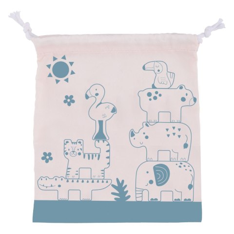 Tooky Toy TOOKY TOY Drewniane Klocki Układanka Zwierzątka Montessori 9 el.
