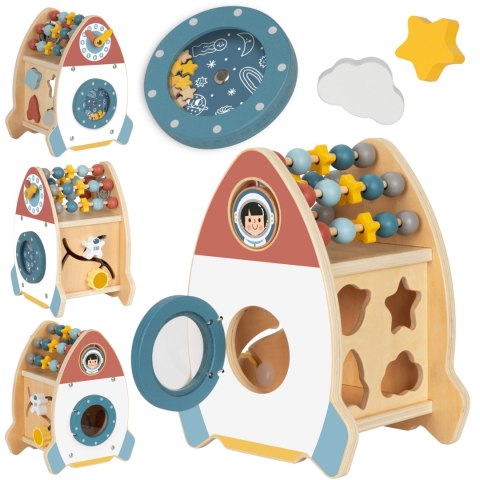 Tooky Toy TOOKY TOY Kosmiczna Rakieta Aktywności Sorter Labirynt Drewniany Tooky Toy TOOKY TOY Kosmiczna Rakieta Aktywności Sorter Labirynt Drewniany