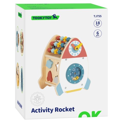 Tooky Toy TOOKY TOY Kosmiczna Rakieta Aktywności Sorter Labirynt Drewniany Tooky Toy TOOKY TOY Kosmiczna Rakieta Aktywności Sorter Labirynt Drewniany