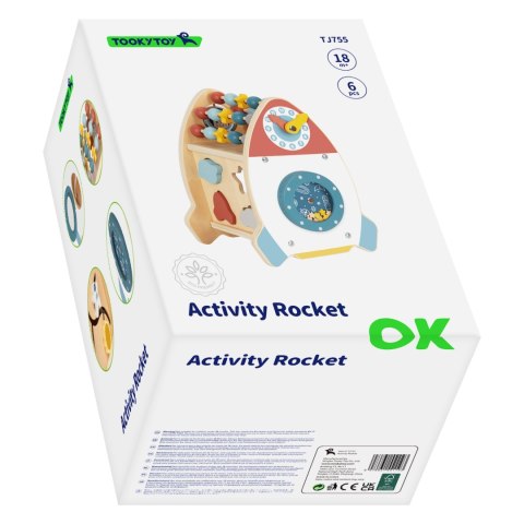 Tooky Toy TOOKY TOY Kosmiczna Rakieta Aktywności Sorter Labirynt Drewniany Tooky Toy TOOKY TOY Kosmiczna Rakieta Aktywności Sorter Labirynt Drewniany