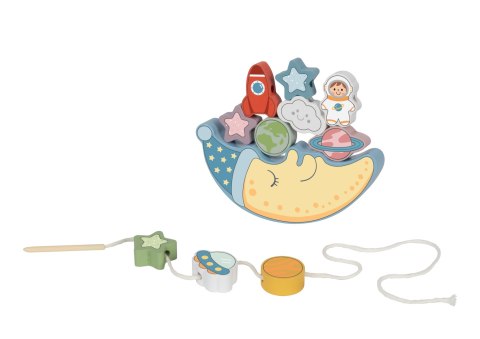Tooky Toy TOOKY TOY Kosmiczny Śpiący Księżyc Balansująca Układanka Drewniana Nawlekanka Montessori Kosmos Tooky Toy TOOKY TOY Kosmiczny Śpiący Księżyc Balansująca Układanka Drewniana Nawlekanka Montessori Kosmos