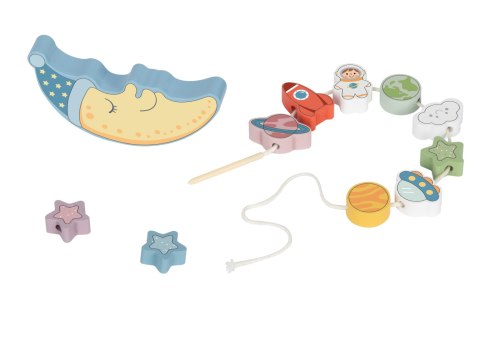 Tooky Toy TOOKY TOY Kosmiczny Śpiący Księżyc Balansująca Układanka Drewniana Nawlekanka Montessori Kosmos Tooky Toy TOOKY TOY Kosmiczny Śpiący Księżyc Balansująca Układanka Drewniana Nawlekanka Montessori Kosmos