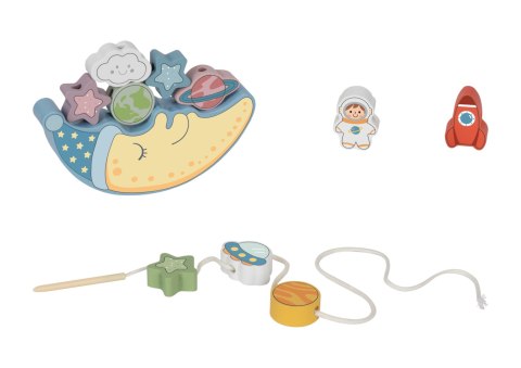 Tooky Toy TOOKY TOY Kosmiczny Śpiący Księżyc Balansująca Układanka Drewniana Nawlekanka Montessori Kosmos Tooky Toy TOOKY TOY Kosmiczny Śpiący Księżyc Balansująca Układanka Drewniana Nawlekanka Montessori Kosmos