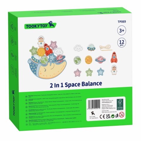 Tooky Toy TOOKY TOY Kosmiczny Śpiący Księżyc Balansująca Układanka Drewniana Nawlekanka Montessori Kosmos Tooky Toy TOOKY TOY Kosmiczny Śpiący Księżyc Balansująca Układanka Drewniana Nawlekanka Montessori Kosmos