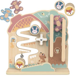 Tooky Toy TOOKY TOY Labirynt Tablica Edukacyjna Tor 2w1 Labirynt Drewniany