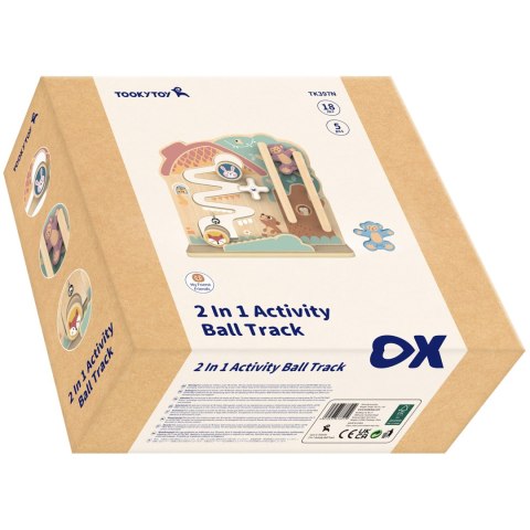 Tooky Toy TOOKY TOY Labirynt Tablica Edukacyjna Tor 2w1 Labirynt Drewniany Tooky Toy TOOKY TOY Labirynt Tablica Edukacyjna Tor 2w1 Labirynt Drewniany