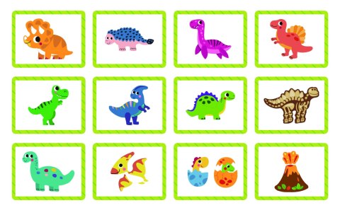 Tooky Toy TOOKY TOY Układanka Magnetyczna Dinozaury Puzzle