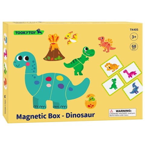 Tooky Toy TOOKY TOY Układanka Magnetyczna Dinozaury Puzzle