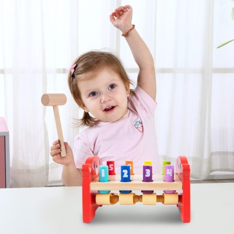 Tooky Toy TOOKY TOY Wbijak Przebijak Drewniany Kolorowy Tooky Toy TOOKY TOY Wbijak Przebijak Drewniany Kolorowy