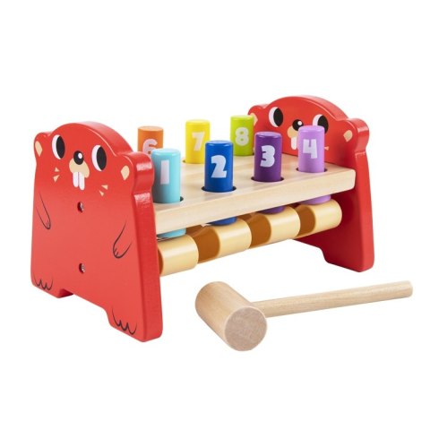 Tooky Toy TOOKY TOY Wbijak Przebijak Drewniany Kolorowy Tooky Toy TOOKY TOY Wbijak Przebijak Drewniany Kolorowy