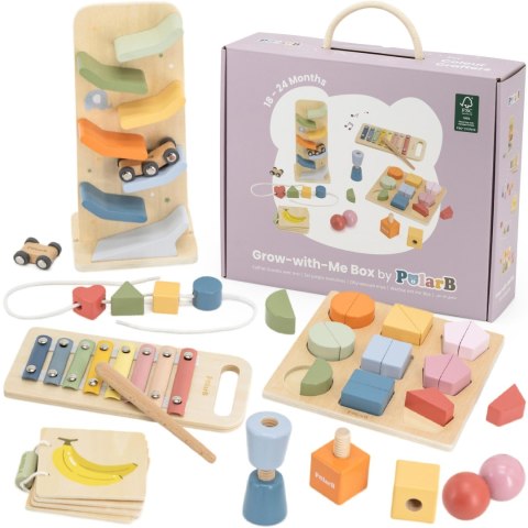 Viga Toys VIGA Zestaw Zabawek Edukacyjnych Pudełko Box od 18 miesiąca do 24 miesiąca