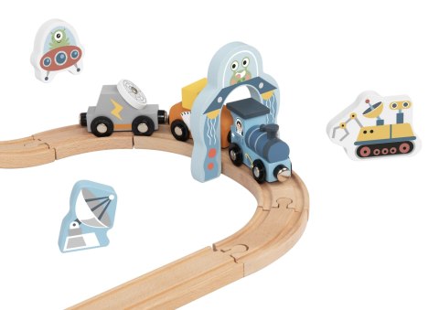 Tooky Toy TOOKY TOY Drewniana Kolejka Kosmiczna Zestaw Tory Tooky Toy TOOKY TOY Drewniana Kolejka Kosmiczna Zestaw Tory