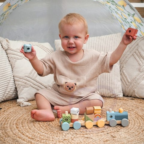 Tooky Toy TOOKY TOY Kolejka Drewniana ze Zwierzątkami Klocki Układanka Montessori Tooky Toy TOOKY TOY Kolejka Drewniana ze Zwierzątkami Klocki Układanka Montessori