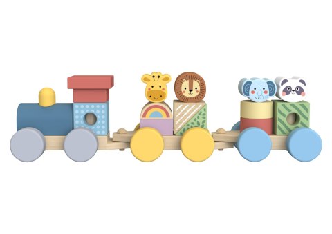 Tooky Toy TOOKY TOY Kolejka Drewniana ze Zwierzątkami Klocki Układanka Montessori Tooky Toy TOOKY TOY Kolejka Drewniana ze Zwierzątkami Klocki Układanka Montessori
