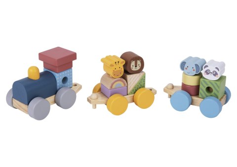 Tooky Toy TOOKY TOY Kolejka Drewniana ze Zwierzątkami Klocki Układanka Montessori Tooky Toy TOOKY TOY Kolejka Drewniana ze Zwierzątkami Klocki Układanka Montessori