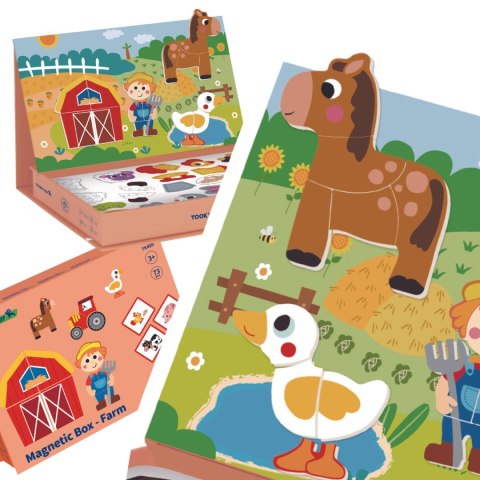 Tooky Toy TOOKY TOY Układanka Magnetyczna Farma Puzzle