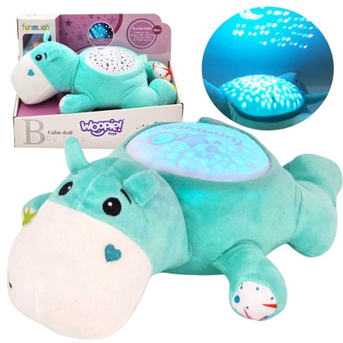Woopie Baby WOOPIE BABY Przytulanka Projektor 2w1 Usypiacz Hipopotam