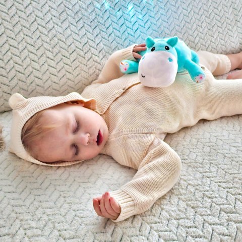 Woopie Baby WOOPIE BABY Przytulanka Projektor 2w1 Usypiacz Hipopotam
