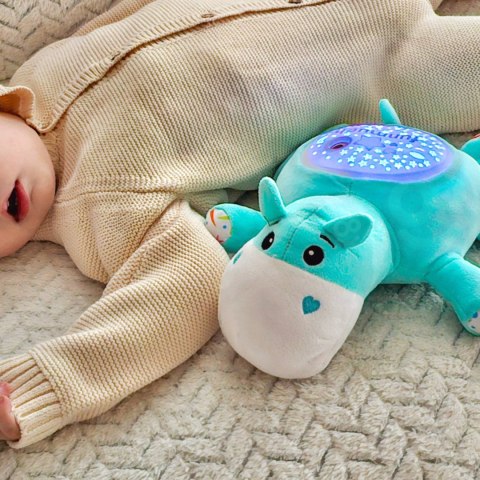 Woopie Baby WOOPIE BABY Przytulanka Projektor 2w1 Usypiacz Hipopotam