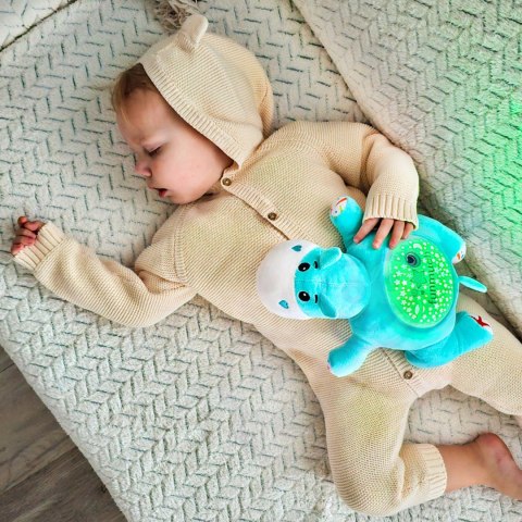 Woopie Baby WOOPIE BABY Przytulanka Projektor 2w1 Usypiacz Hipopotam