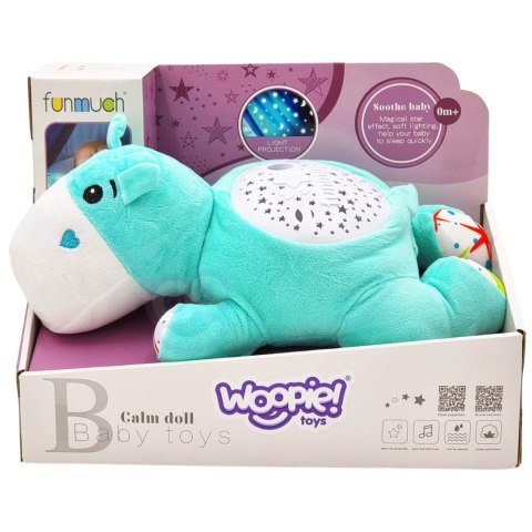 Woopie Baby WOOPIE BABY Przytulanka Projektor 2w1 Usypiacz Hipopotam