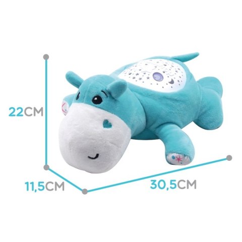 Woopie Baby WOOPIE BABY Przytulanka Projektor 2w1 Usypiacz Hipopotam